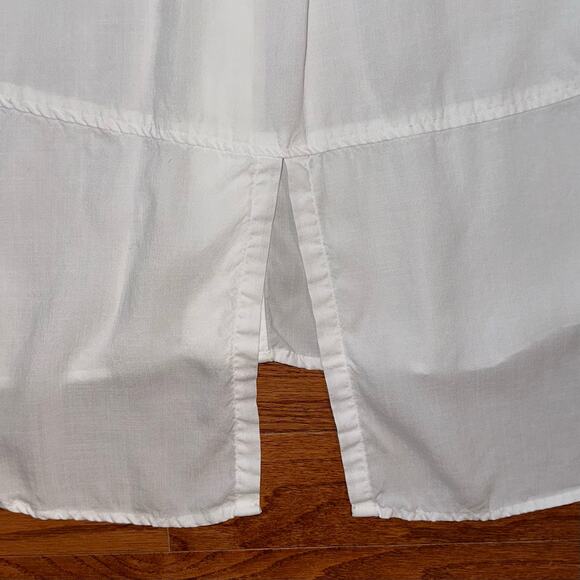 Anthropologie Cloth & Stone White Split Hem Tencel Lindsay Button Up Shirt Small - Picture 9 of 14
